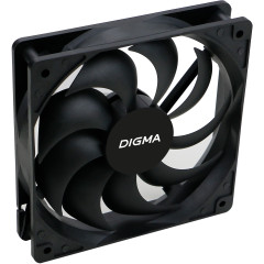 Вентилятор для корпуса Digma DFAN-120-9 120х120x25 черный 3-pin 4-pin (Molex) 23дБ (упак.:1шт) Ret