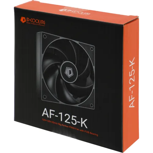 Вентилятор для корпуса ID-Cooling AF-125-K 120х120x25 черный 4-pin 30дБ Ret