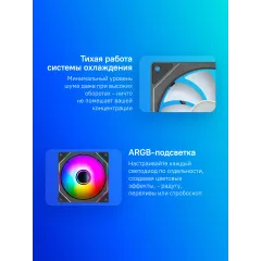 Вентилятор для корпуса Formula Floe 12BK ARGB 120х120x25 черный 4-pin 26.8дБ (FLOE 12BK ARPW) Ret