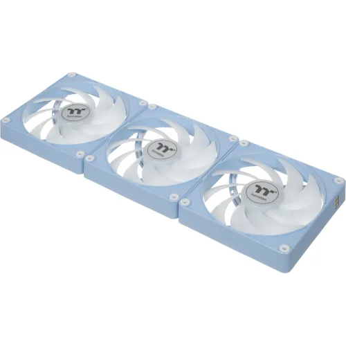 Вентилятор для корпуса Thermaltake CT140 EX Sync Hydrangea ARGB 140х140x25 синий 4-pin 30.7дБ (упак.:3шт) (CL-F197-PL14BU-A) Ret