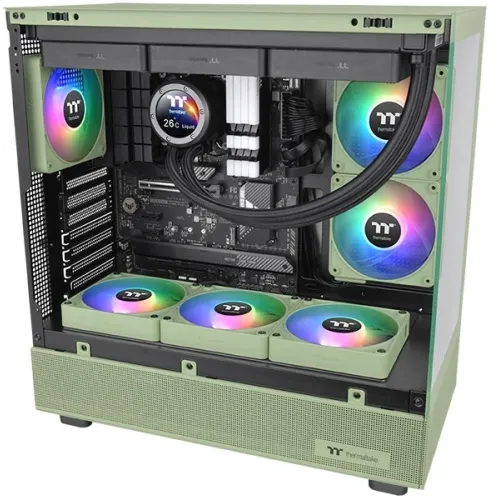 Вентилятор для корпуса Thermaltake CT140 EX Sync Matcha ARGB 140х140x25 зеленый 4-pin 30.7дБ (упак.:3шт) (CL-F197-PL14MG-A) Ret