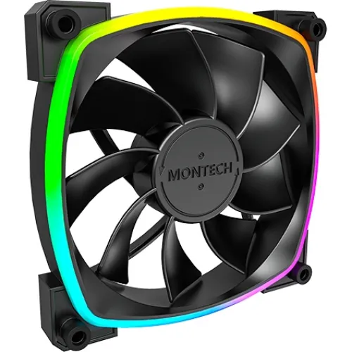 Вентилятор для корпуса Montech RX120 Reverse ARGB 120х120x25 черный 4-pin 27дБ (RX120 PWM BLACK) Ret