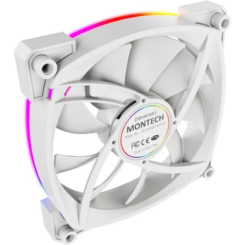 Вентилятор для корпуса Montech RX120 Reverse ARGB 120х120x25 белый 4-pin 27дБ (RX120 PWM WHITE) Ret