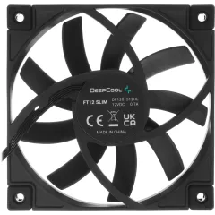 Вентилятор для корпуса Deepcool FT12 Slim 120х120x15 черный 4-pin 25.6дБ (R-FT12SLIM-BKWPN1-G) Ret