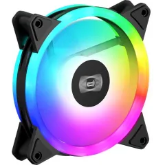 Вентилятор для корпуса PcCooler F3 T120 ARGB 120х120x25 черный 4-pin 21.6дБ (F3-T120BKAM1-GL) Ret