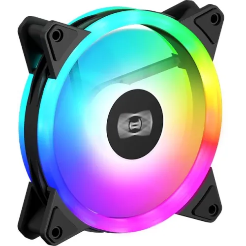 Вентилятор для корпуса PcCooler F3 T120 ARGB 120х120x25 черный 4-pin 21.6дБ (F3-T120BKAM1-GL) Ret