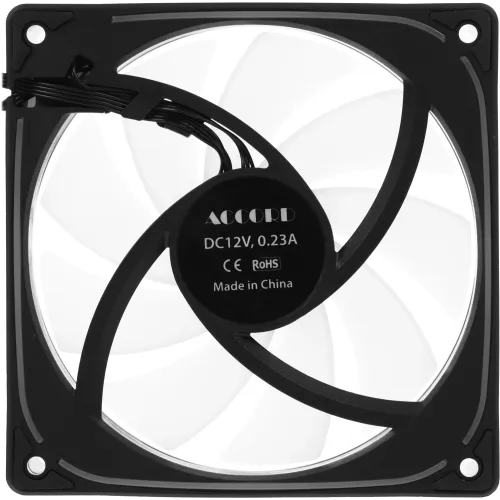 Вентилятор для корпуса Accord ACC-YH12 ARGB 120х120x25 черный 4-pin 27.5дБ (ACC-YH12 ARGB BLACK) brown box