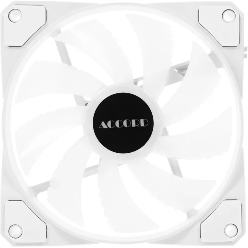 Вентилятор для корпуса Accord ACC-XF12 ARGB 120х120x25 белый 3-pin 20дБ (ACC-XF12 ARGB WHITE) brown box