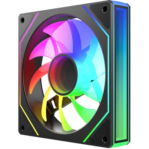 Вентилятор для корпуса Bloody CF-11 LCD ARGB 120х120x25 черный 4-pin 32дБ (упак.:1шт) (CF-11-ARGB120-BK) Ret