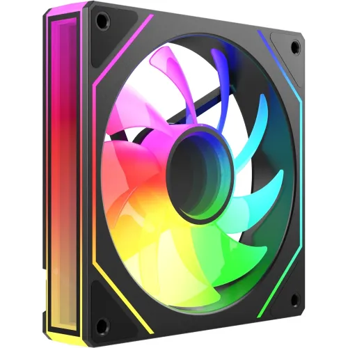 Вентилятор для корпуса Bloody CF-11 LCD ARGB 120х120x25 черный 4-pin 32дБ (упак.:1шт) (CF-11-ARGB120-BK) Ret