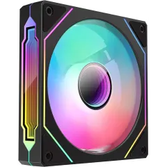 Вентилятор для корпуса Bloody CF-12 LCD ARGB 120х120x25 черный 4-pin 32дБ (упак.:1шт) (CF-12-ARGB120-BK) Ret