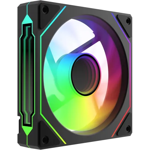 Вентилятор для корпуса Bloody CF-12 LCD ARGB 120х120x25 черный 4-pin 32дБ (упак.:1шт) (CF-12-ARGB120-BK) Ret