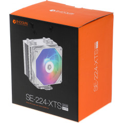 Устройство охлаждения(кулер) ID-Cooling SE-224-XTS ARGB Soc-AM5/AM4/1200/1700/1851 белый 4-pin 29dB Al+Cu 220W 650gr Ret (SE-224-XTS ARGB WHITE)