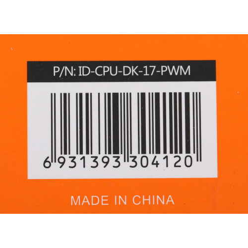 Устройство охлаждения(кулер) ID-Cooling DK-17 PWM Soc-1700/1851 черный 4-pin 14-26dB Al 65W 265gr Ret