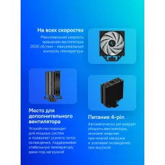 Устройство охлаждения(кулер) Deepcool AG400 Bk ARGB Soc-AM5/AM4/1200/1700/1851 черный/белый 4-pin 31.6dB Al+Cu 220W 614gr Ret (R-AG400-BKANMC-G-2)
