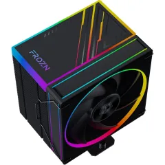 Устройство охлаждения(кулер) ID-Cooling Frozn A610 ARGB Soc-AM5/AM4/1200/1700/1851 черный 4-pin 29.9dB Al+Cu 250W 940gr Ret (FROZN A610 ARGB)