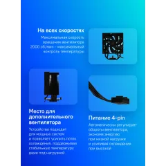 Устройство охлаждения(кулер) ID-Cooling Frozn A410 Soc-AM5/AM4/1200/1700/1851 черный 4-pin 29.85dB Al+Cu 220W 720gr Ret (FROZN A410 BLACK)