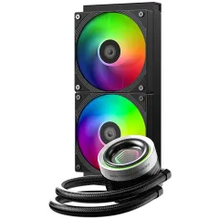 Система водяного охлаждения ID-Cooling FX240 Inf ARGB Soc-AM5/AM4/1200/1700/1851 черный 4-pin 27.2dB Al 300W Ret