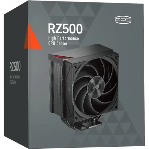 Устройство охлаждения(кулер) PcCooler RZ500 Soc-AM5/AM4/1200/1700/1851 черный 4-pin 32dB Al+Cu 250W Ret (RZ500-BKNWNX-GL)