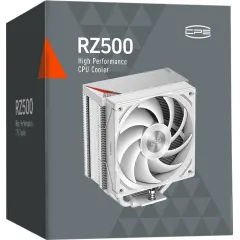 Устройство охлаждения(кулер) PcCooler RZ500 Soc-AM5/AM4/1200/1700/1851 белый 4-pin 32dB Al+Cu 250W Ret (RZ500-WHNWNX-GL)