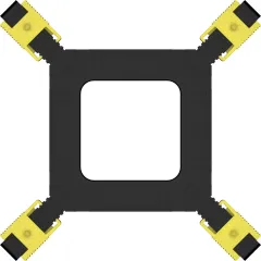 Устройство охлаждения(кулер) PcCooler R95S-I Soc-1200/1700/1851 серебристый/черный 4-pin 31.1dB Al 95W 360gr Ret (R95S-XXNIXX-CL)