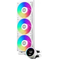 Система водяного охлаждения PcCooler DA360 Pro Digital ARGB Soc-AM5/AM4/1200/1700/1851 белый 4-pin 33.7dB Al LCD 300W Ret (DA360PRO-WHAWXL-GL)
