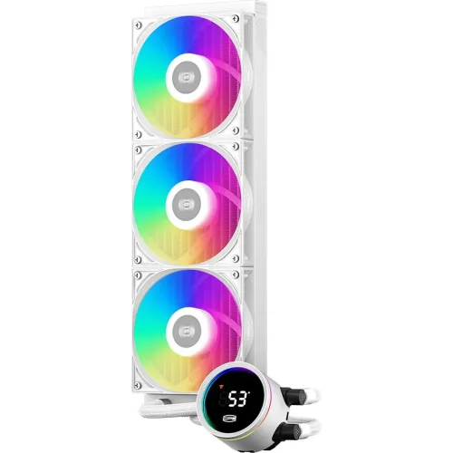 Система водяного охлаждения PcCooler DA360 Pro Digital ARGB Soc-AM5/AM4/1200/1700/1851 белый 4-pin 33.7dB Al LCD 300W Ret (DA360PRO-WHAWXL-GL)