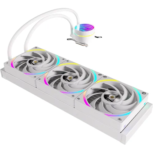 Система водяного охлаждения Formula Oasis L360 ARGB Soc-AM5/AM4/1200/2066/1700/1851 белый 4-pin 1-27dB Al+Cu 360W Ret (OASIS L360 ARGB WH)