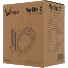 Устройство охлаждения(кулер) Formula AC Verkho 2 Soc-AM5/AM4/1200/1700/1851 черный/синий 4-pin 15-25dB Al+Cu 110W 307gr Ret (VERKHO 2)