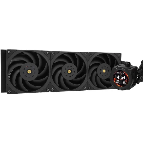 Система водяного охлаждения Thermalright Core Vision 360 ARGB Soc-AM5/AM4/1200/1700/1851 черный 4-pin 28.1dB Al LCD Ret (C-VISION-360-BL)
