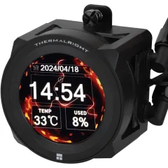 Система водяного охлаждения Thermalright Core Vision 360 ARGB Soc-AM5/AM4/1200/1700/1851 черный 4-pin 28.1dB Al LCD Ret (C-VISION-360-BL)