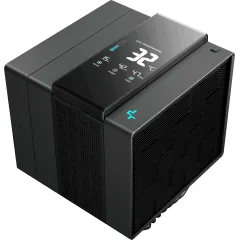 Устройство охлаждения(кулер) Deepcool Assassin IV VC Vision Soc-AM5/AM4/1200/2066/1700/1851 черный 4-pin 22.6-29.3dB Al+Cu LCD 300W 1780gr Ret (R-ASN4-BKNVMD-G)