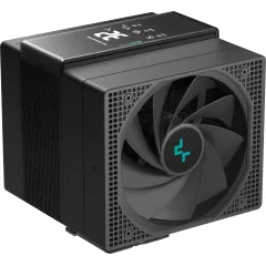 Устройство охлаждения(кулер) Deepcool Assassin IV VC Vision Soc-AM5/AM4/1200/2066/1700/1851 черный 4-pin 22.6-29.3dB Al+Cu LCD 300W 1780gr Ret (R-ASN4-BKNVMD-G)