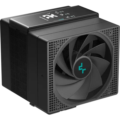 Устройство охлаждения(кулер) Deepcool Assassin IV VC Vision Soc-AM5/AM4/1200/2066/1700/1851 черный 4-pin 22.6-29.3dB Al+Cu LCD 300W 1780gr Ret (R-ASN4-BKNVMD-G)