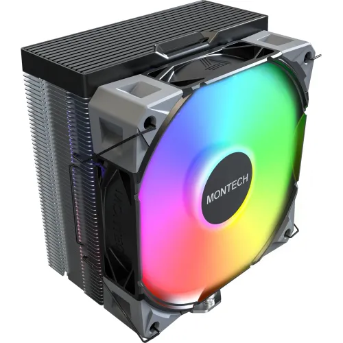 Устройство охлаждения(кулер) Montech NX400 ARGB Soc-AM5/AM4/1200/1700/1851 черный 4-pin 34.17dB Al+Cu 220W 874gr Ret (NX400ARGBBK)