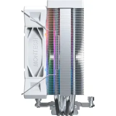 Устройство охлаждения(кулер) Montech NX400 ARGB Soc-AM5/AM4/1200/1700/1851 белый 4-pin 34.17dB Al+Cu 220W 874gr Ret (NX400ARGBWH)