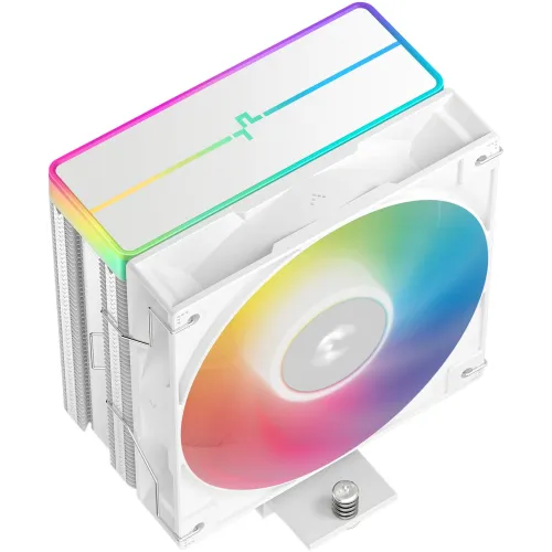 Устройство охлаждения(кулер) Deepcool AG400 Wh V2 ARGB Soc-AM5/AM4/1200/1700/1851 белый 4-pin 31.6dB Al+Cu 220W 643gr Ret (R-AG400-WHAMMN-GJD)