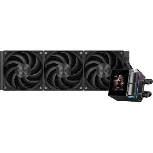 Система водяного охлаждения PcCooler DS360 Display ARGB Soc-AM5/AM4/1200/1700/1851 черный 4-pin 39.8dB Al LCD 310W Ret (DS360-BKNWXY-GL)