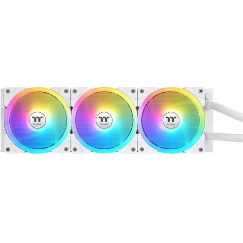 Система водяного охлаждения Thermaltake MAGFloe 420 Ultra Snow ARGB Soc-AM5/AM4/1200/1700/1851 белый 4-pin 34.5-38.8dB Al LCD 360W Ret (CL-W452-PL14SW-A)