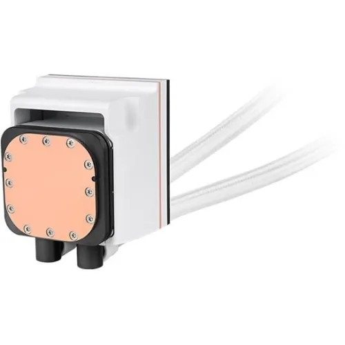 Система водяного охлаждения Thermaltake MAGFloe 420 Ultra Snow ARGB Soc-AM5/AM4/1200/1700/1851 белый 4-pin 34.5-38.8dB Al LCD 360W Ret (CL-W452-PL14SW-A)