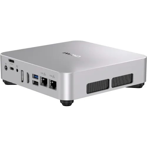 ПК Мини Chuwi AuBox Ryzen 7 8745HS (3.8) 16Gb SSD512Gb 780M Windows 11 Pro 2x2.5GbitEth WiFi BT 120W серебристый/черный