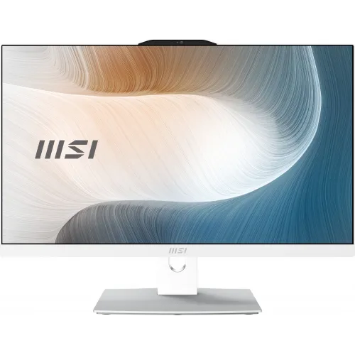 Моноблок MSI Modern AM242P 1M-1020XRU 23.8" Full HD Core 7 150U (1.8) 16Gb SSD512Gb Graphics без ОС GbitEth WiFi BT 120W клавиатура мышь Cam белый 1920x1080