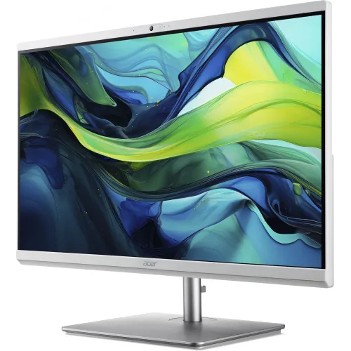 Моноблок Acer Aspire C24-195ES 23.8" Full HD Core Ultra 5 125U (1.3) 8Gb SSD512Gb Graphics CR Eshell GbitEth WiFi BT 65W клавиатура мышь Cam серебристый 1920x1080