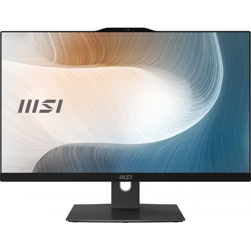 Моноблок MSI Modern AM242P 12M-1071XRU 23.8" Full HD i7 1255U (1.7) 16Gb SSD512Gb Iris Xe без ОС GbitEth WiFi BT 120W клавиатура мышь Cam черный 1920x1080