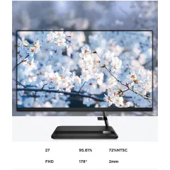 Моноблок Lenovo XiaoXin 27" Full HD i5 12450H (2) 16Gb SSD512Gb UHDG Windows 11 Pro GbitEth WiFi BT 90W клавиатура мышь Cam черный 1920x1080