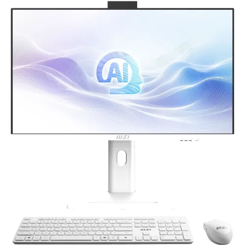 Моноблок MSI Modern AM273QP AI 1UM-097XRU 27" WQHD Core Ultra 5 125H (1.2) 16Gb SSD512Gb Arc graphics CR без ОС 2.5xGbitEth WiFi BT 150W клавиатура мышь Cam белый 2560x1440