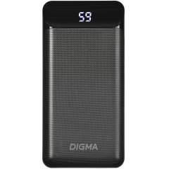 Мобильный аккумулятор Digma DG-20000-PL 20000mAh QC3.0/PD3.0 18W 3A 2xUSB-A/USB-C черный (DG-20000-PL-BK)