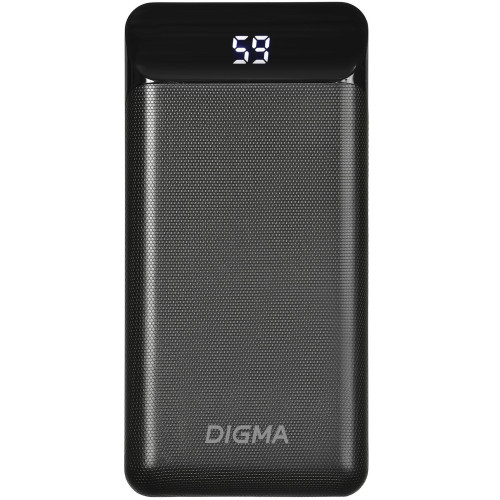 Мобильный аккумулятор Digma DG-20000-PL 20000mAh QC3.0/PD3.0 18W 3A 2xUSB-A/USB-C черный (DG-20000-PL-BK)