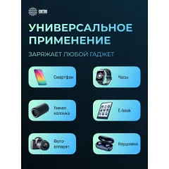 Мобильный аккумулятор Cactus CS-PBFSFT-10000 10000mAh 10.5W 2.1A 2xUSB-A черный