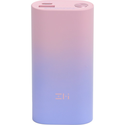 Мобильный аккумулятор ZMI PowerBank QB818 10000mAh QC3.0/PD3.0 30W 3A USB-A/USB-C розовый/фиолетовый (QB818 COLOR)
